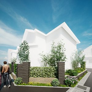 3D model HouseSet1v2 44trees