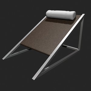 3d model mies armchair wedge
