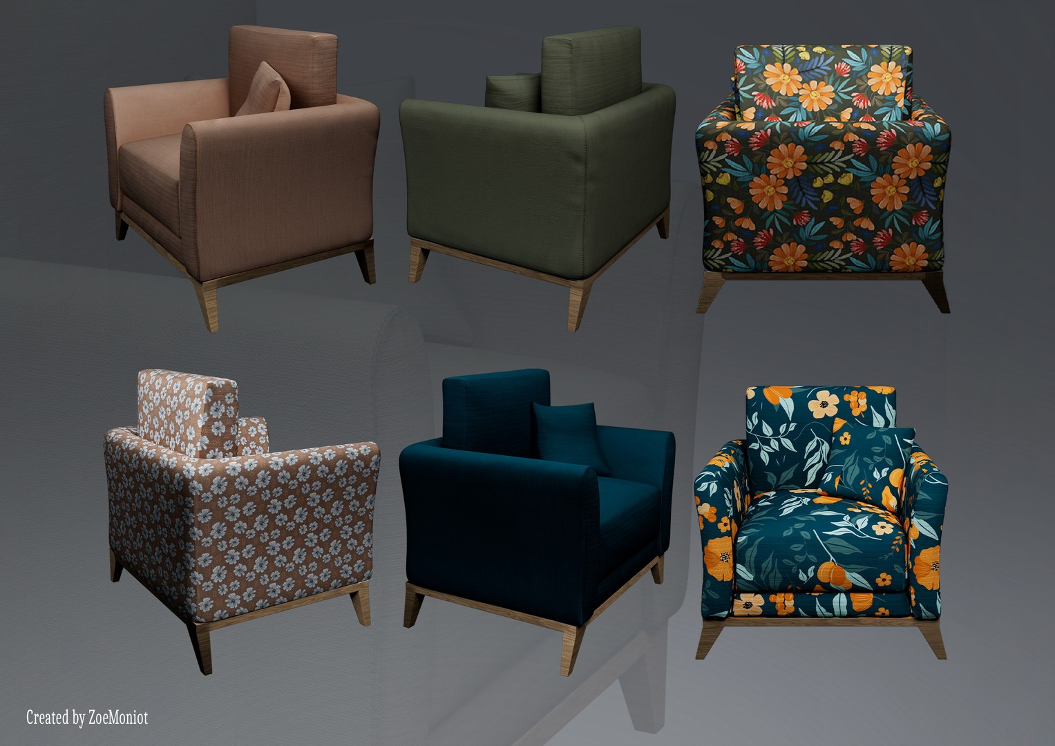 Armchair 04 Model - TurboSquid 2191511