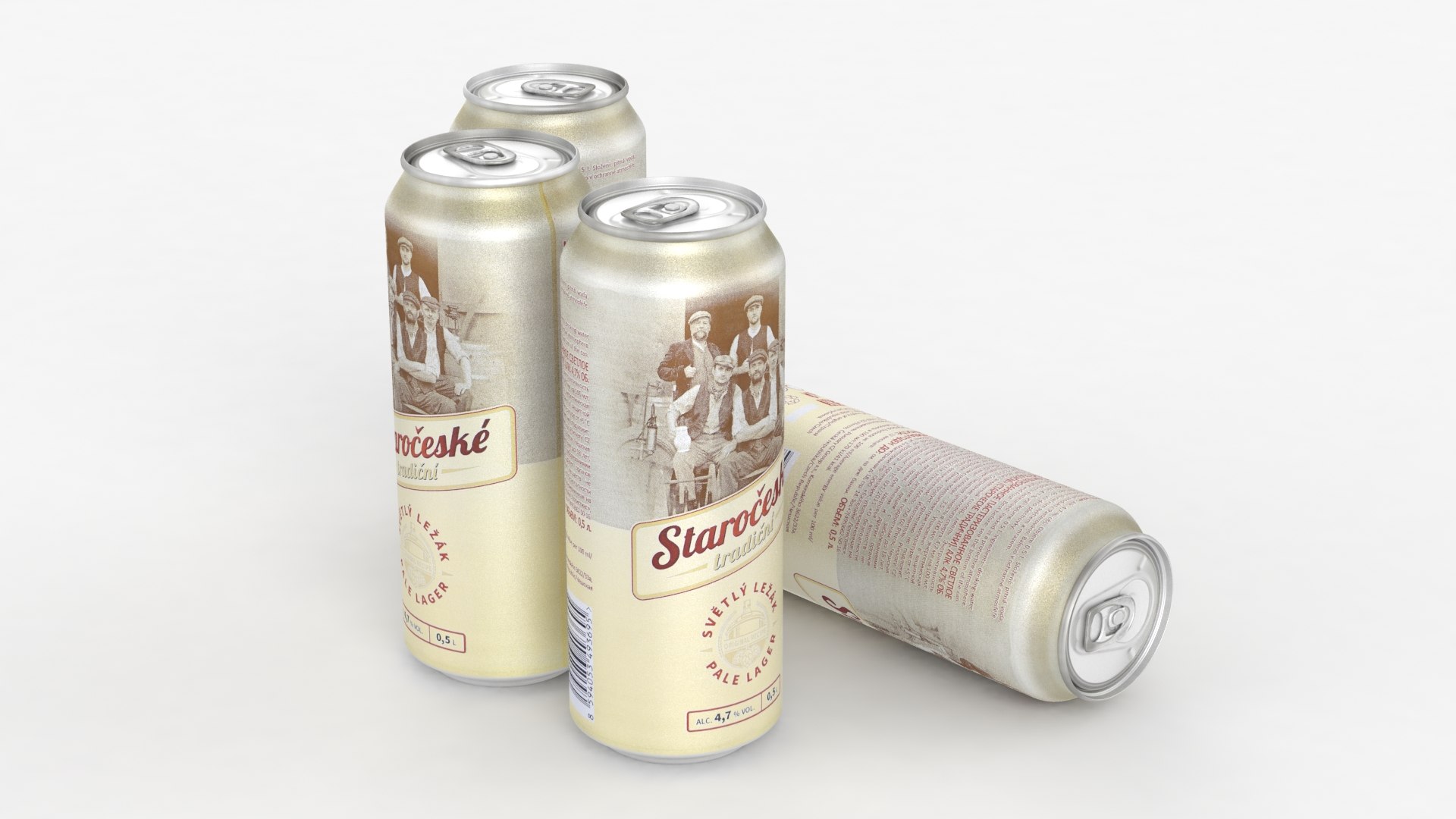 3D Model Beer Can Staroceske Tradicni 500ml 2022 - TurboSquid 1950285