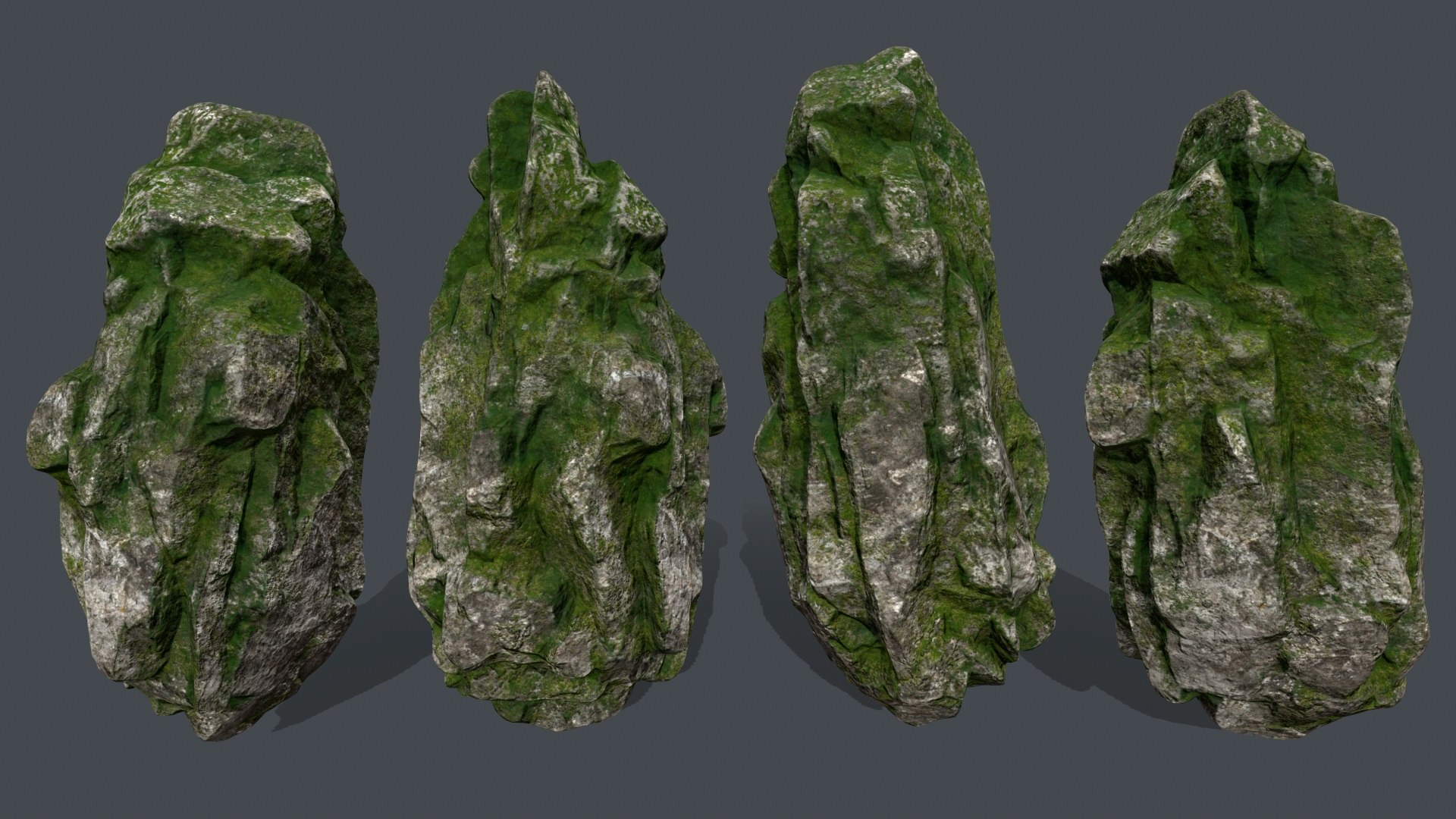3D moss rock - TurboSquid 1279783