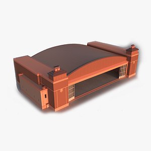 3d airplane hangar model