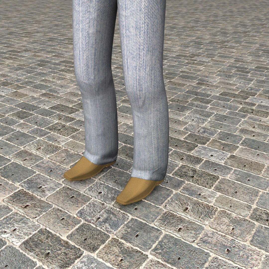 3d human leg rigged model