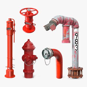 3D Fire Hydrants Collection 3 model