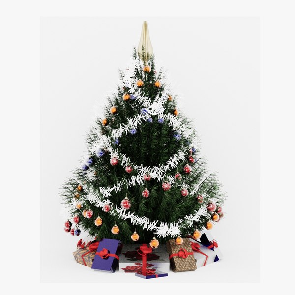 3D 3D Christmas Tree in a pot 5 Happy New Year Corona model