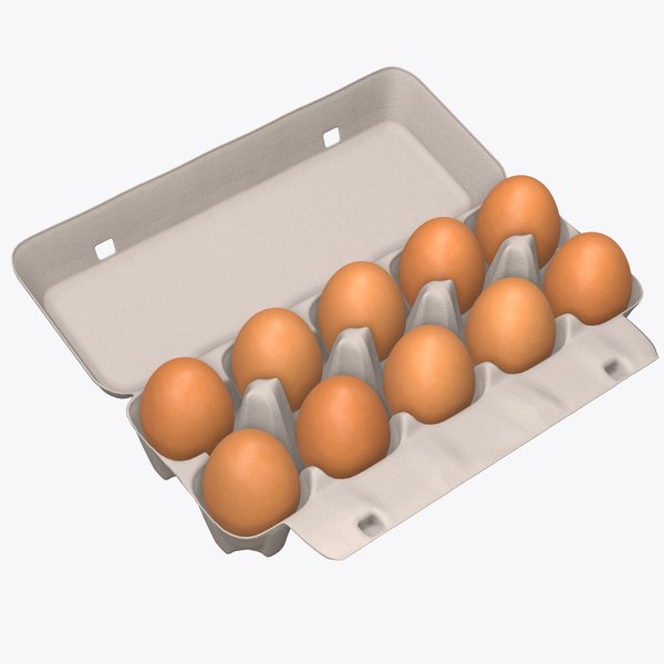 3D egg package cardboard model