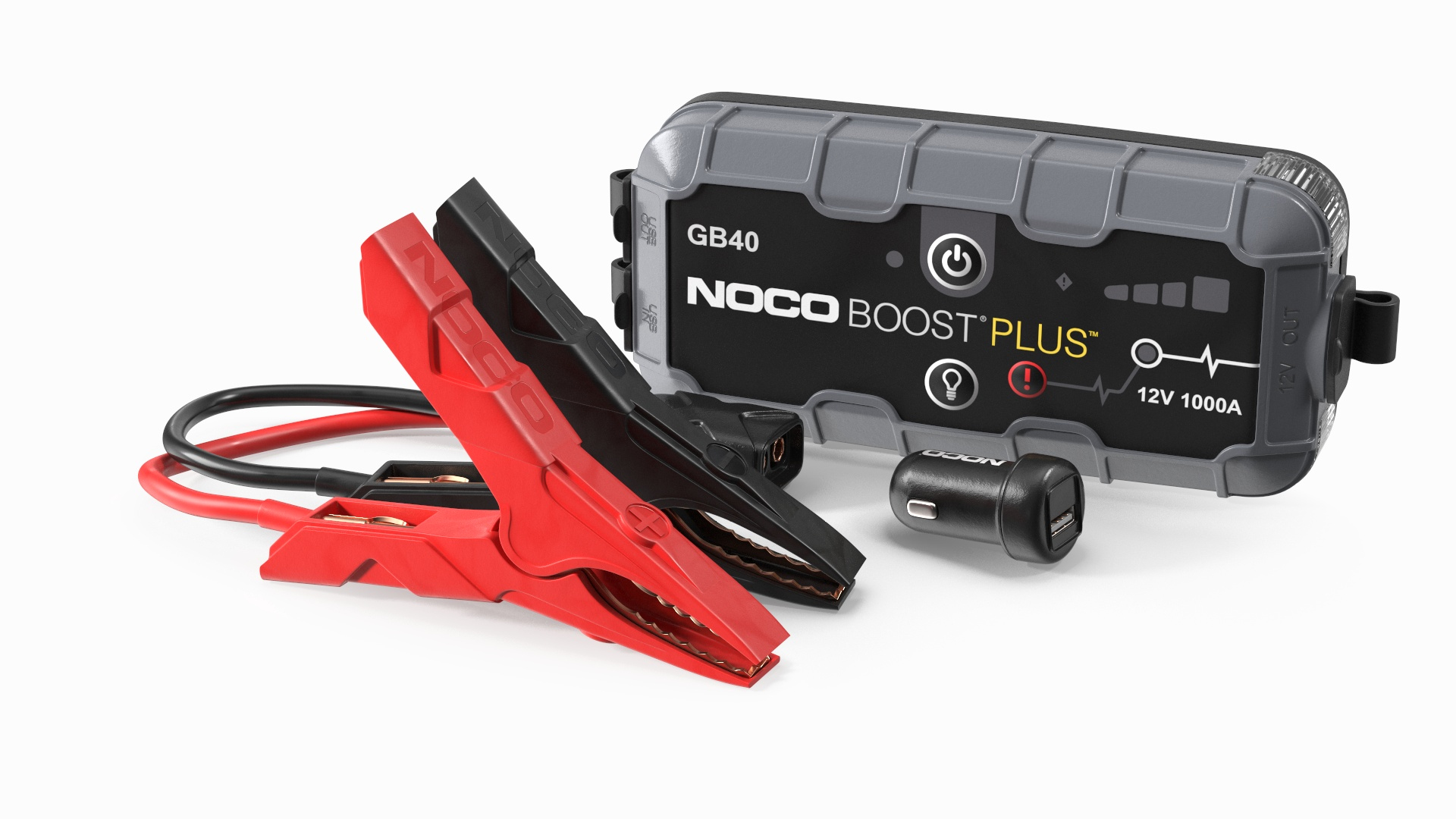 Battery charger outlet plus jump starter