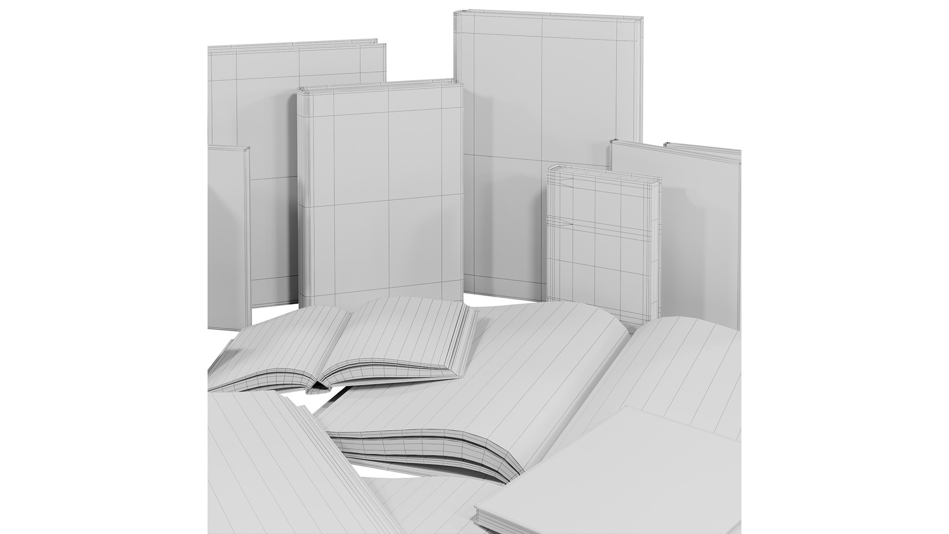 3D Books Set 8 - TurboSquid 2229583