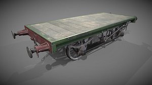 3D Flatbed wagon model