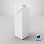 Beverage Carton 1L- Customizable Tilt-Edge Drink Box 3D model