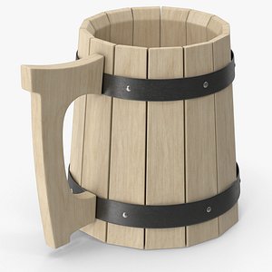 Wooden Mug 3D model