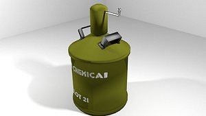 3d landmine chemical gas model
