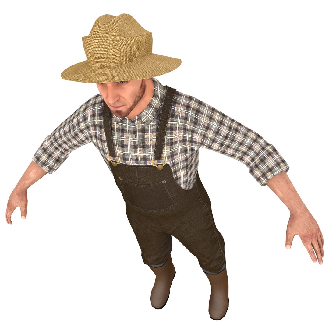 farmer man straw 3D https://p.turbosquid.com/ts-thumb/40/LIZgcN/ILQ0GEpA/30018/jpg/1536225769/1920x1080/fit_q87/6fc67a0a40e29c5d43d38bd8fec72e2a682bbd1c/30018.jpg