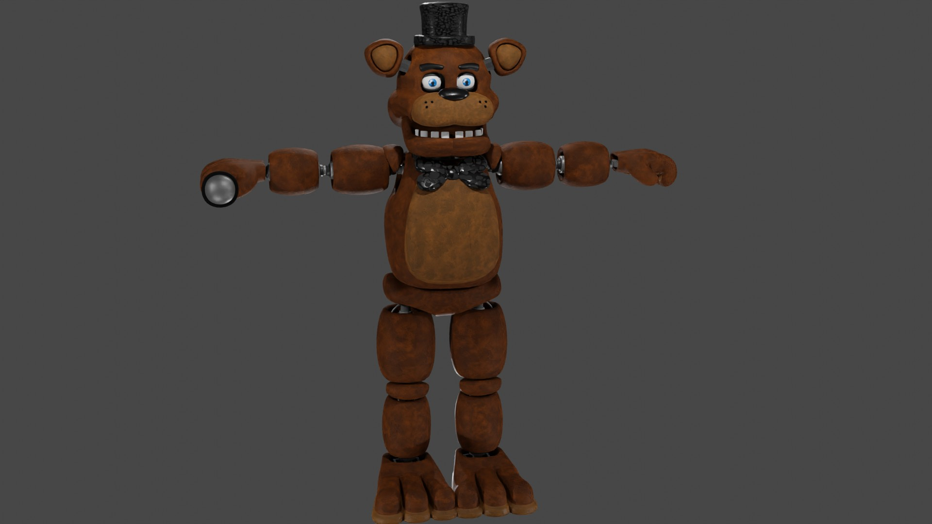 Here's a 3D render I did earlier of Withered Freddy! Not much to