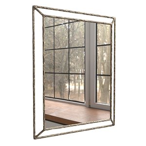 3D Restoration Hardware Thaddeus Open Beveled Mirror model