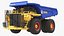 Autocarro da miniera pesante, blu e giallo, attrezzato