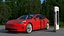 Electric Charging Station and Tesla Model 3