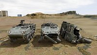 Stryker Armored Vehicle 3 Models Clean to Ruined