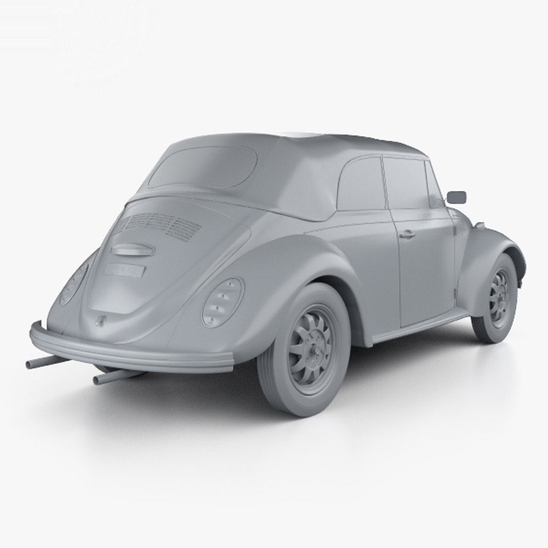 Volkswagen Beetle Convertible 3D Model - TurboSquid 1424190