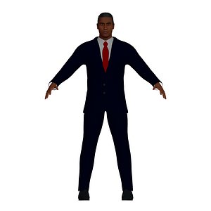 Black Man Suit Navy Blue