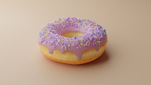 3D donut illustration rendering