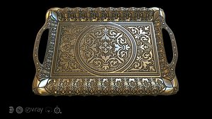3D model oriental tray arabic