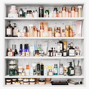 3D model Large set of cosmetics for the bathroom or beauty salon 500