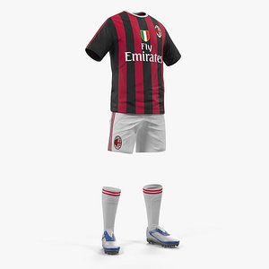 soccer uniform milan 3D model