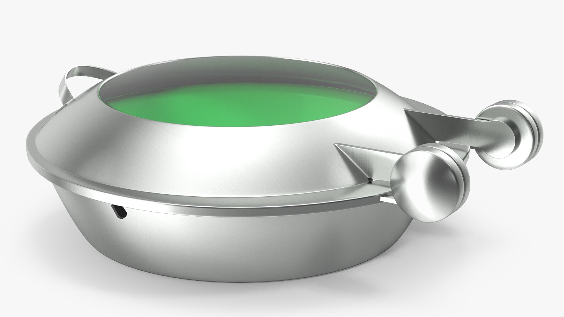 Round Induction Chafer with Glass Lid 3D model preview