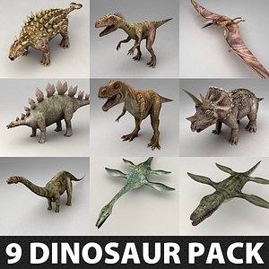 9 dinosaur rigged pack max