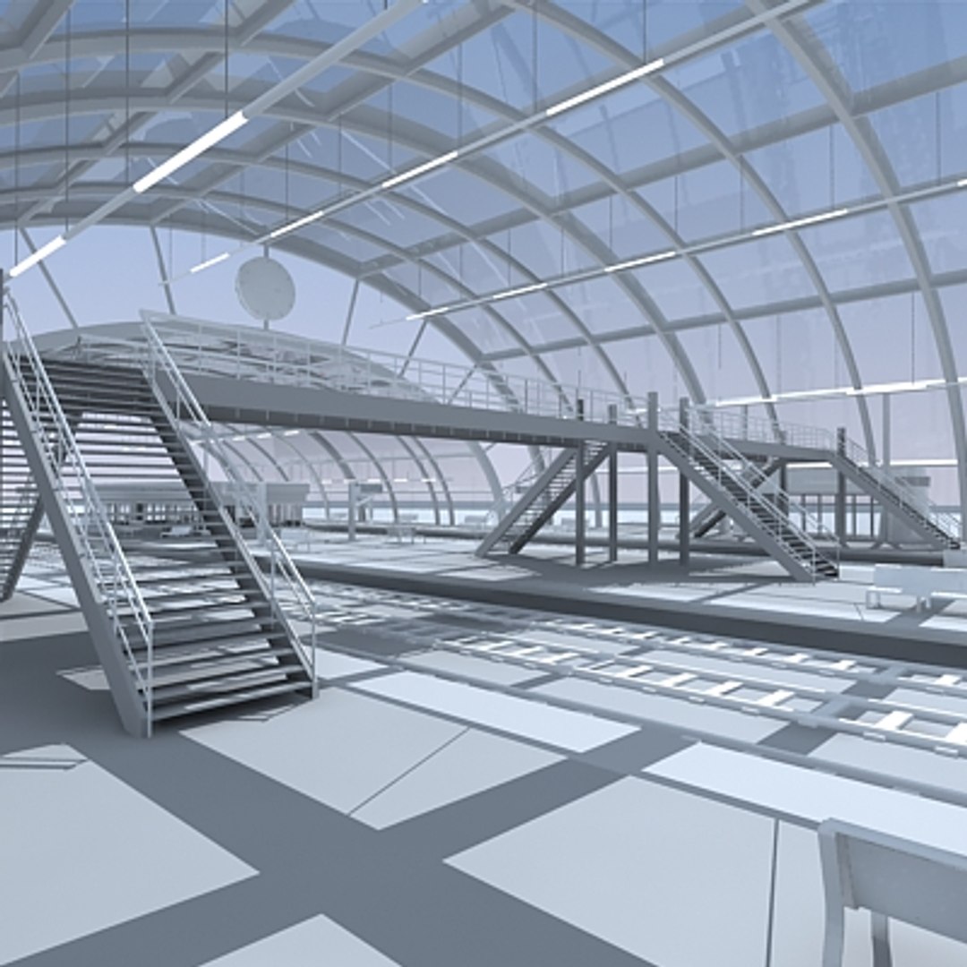 3d Model Train Station