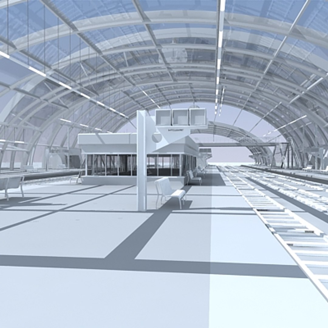 3d Model Train Station