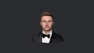 3D Justin Timberlake-Realistic bust head ready