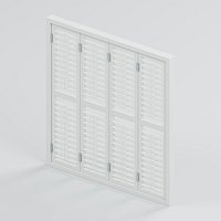 Four Panel Plantation Window Shutters with Tilt Rods