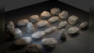 High Poly Procedural Rock Pack 20 PBR 3D
