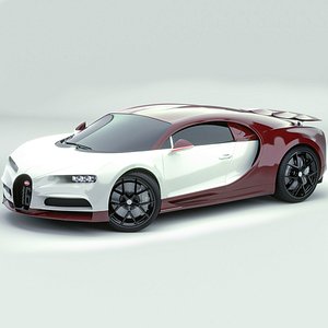 Bugatti Chiron Sport 2021 White 3D model
