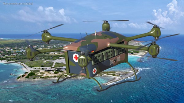 modelo 3d Drone de rescate alemán MEDEVAC Grille - TurboSquid 2326390