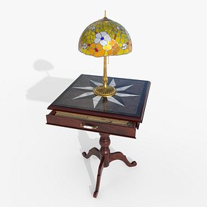 3D Ornate Star Table with Lamp STELLARIS