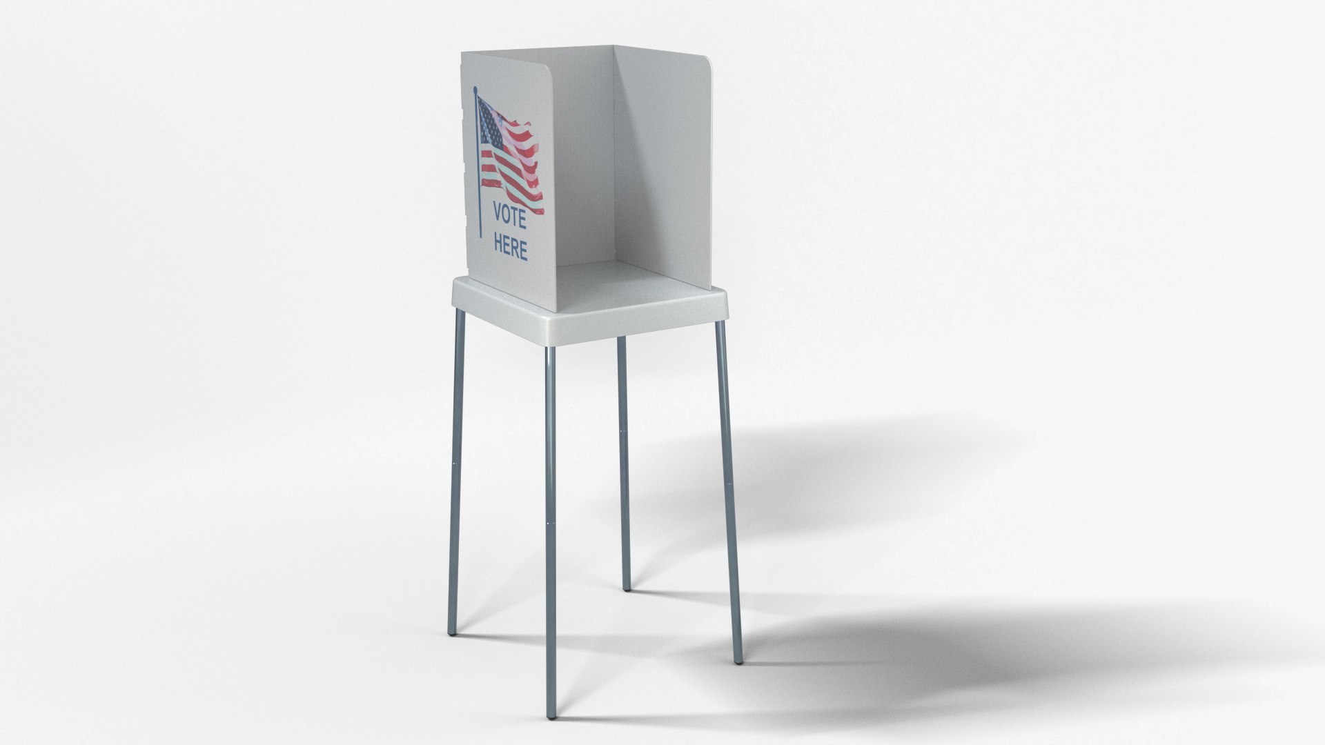 Voting Booth-United States 3D - TurboSquid 2277493