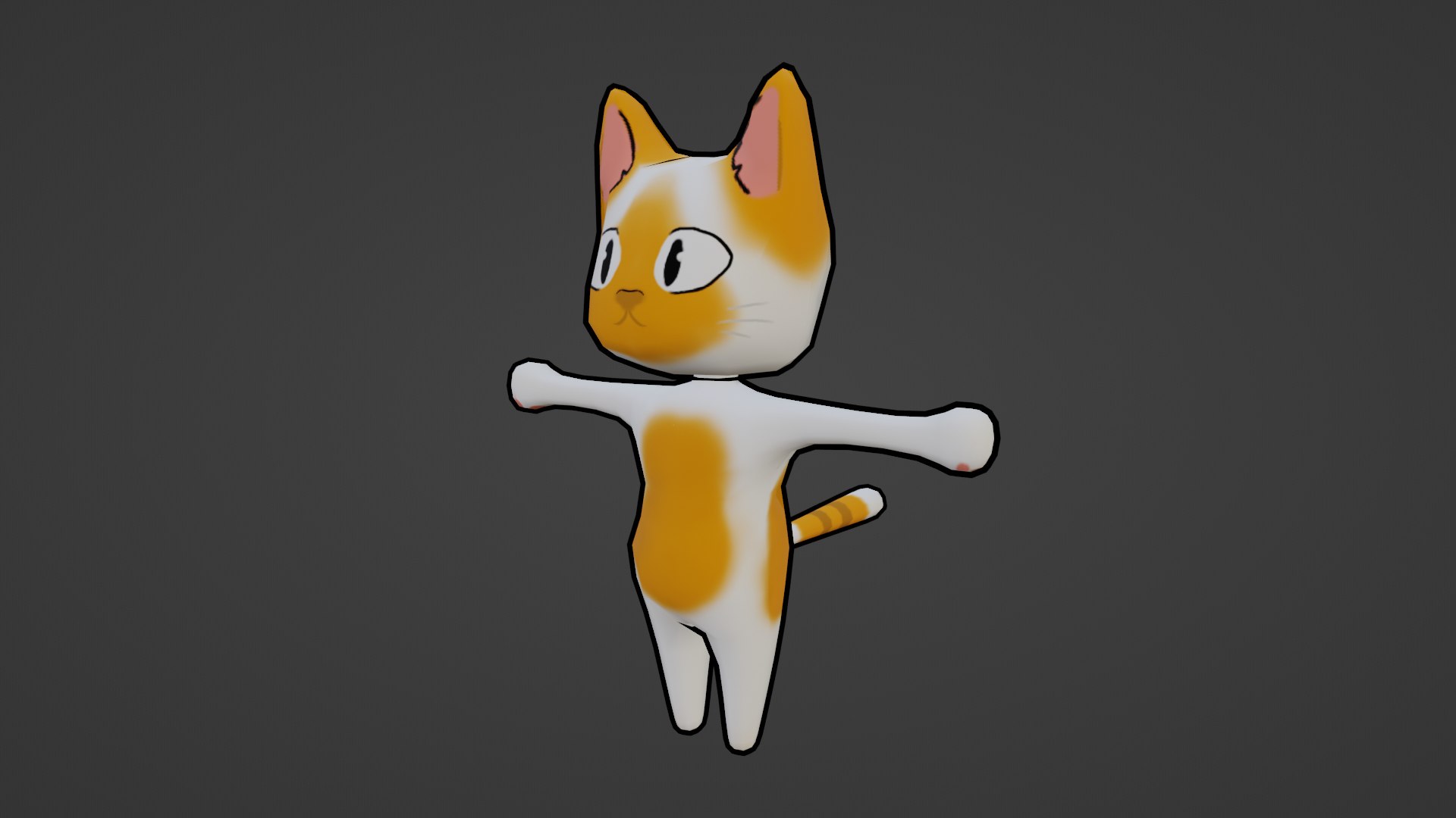 3D ORANGE CUTE CAT TEXTURIZED AND ANIMATED - TurboSquid 2221590