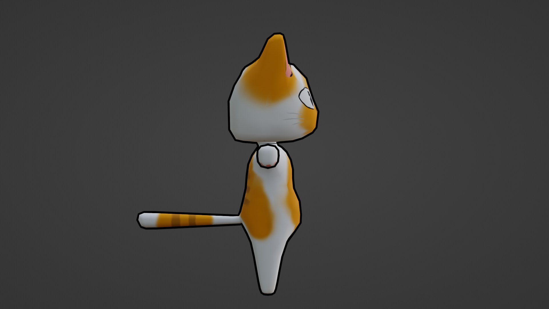 3D ORANGE CUTE CAT TEXTURIZED AND ANIMATED - TurboSquid 2221590