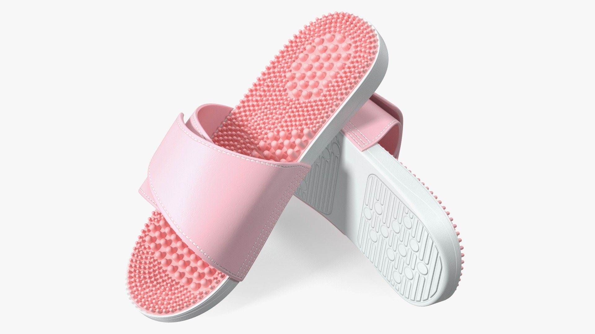 Acupoint Massage Slippers Pink 3D model preview