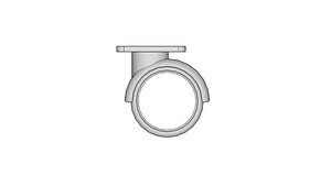 3D model Caster Wheel - Rodizio 80 mm