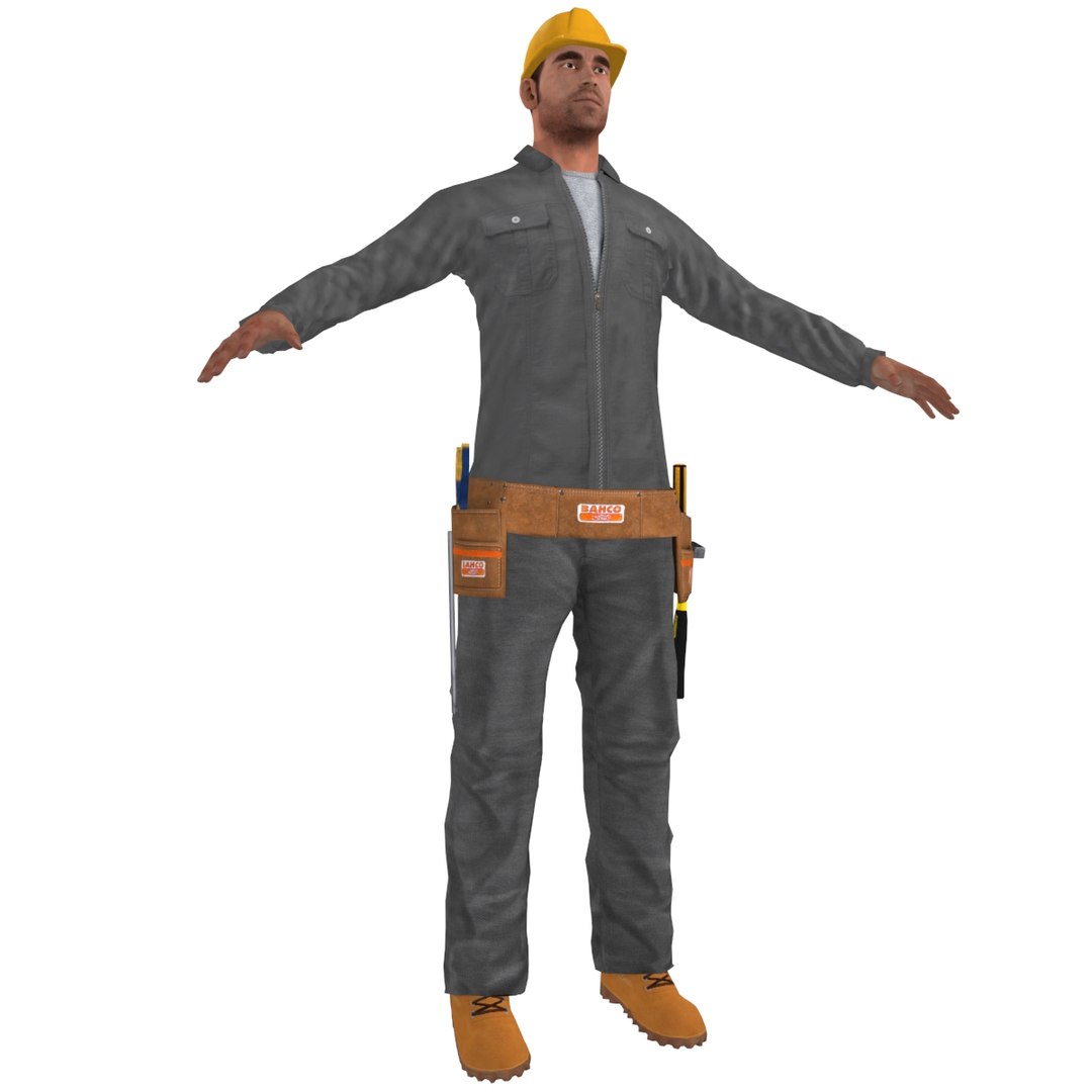 worker man 3d model