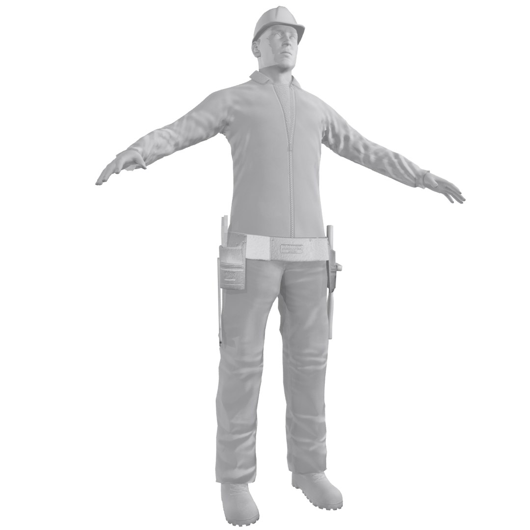 worker man 3d model
