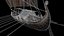 3D model drakkar viking ship
