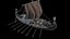 3D model drakkar viking ship