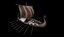 3D model drakkar viking ship