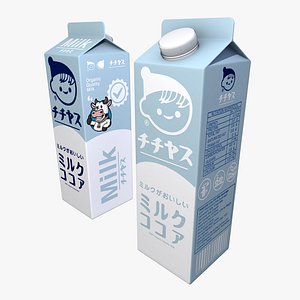 Japanese Milk Carton Box 3D