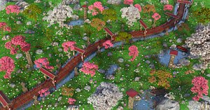 3D garden japan japanese